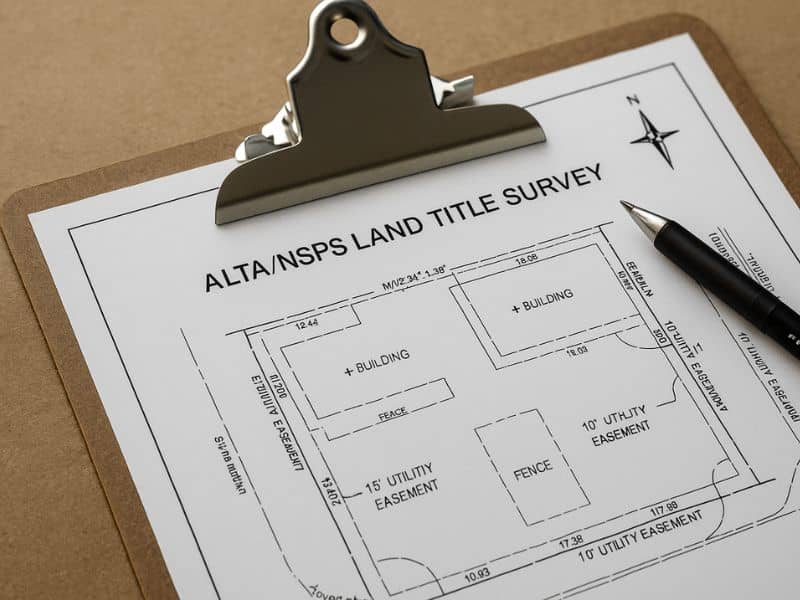 alta survey document - ALTA SURVEY Arizona ALTA/NSPS Land Title Survey document showing property boundaries, buildings, and easements