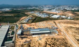 Aerial development site overview - ALTA SURVEY Arizona A wide aerial view of a large development site where a topographic survey would guide rezoning and early planning decisions